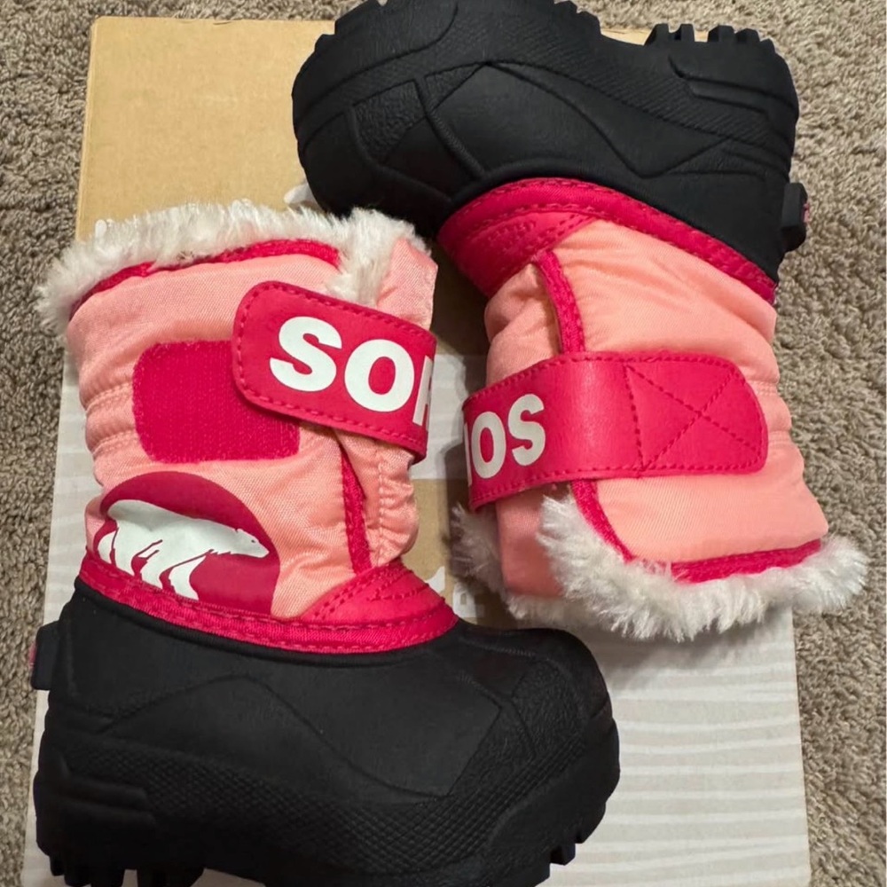 Sorel Toddler Snow Commander Coral Pink Boot